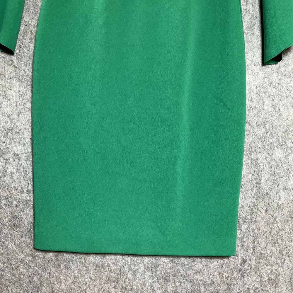 Vince Camuto Dress Womens 8 Green Bell Sleeves Midi Classic Christmas - Picture 3 of 11